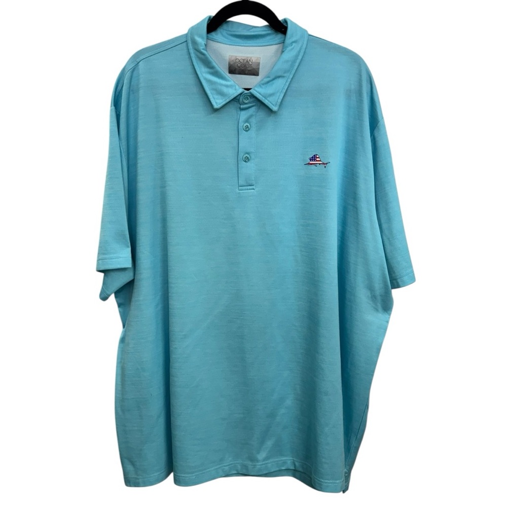 Ocean‎ + Coast Men's Big&Tall Light Blue Polo Shirt Size 3XLT